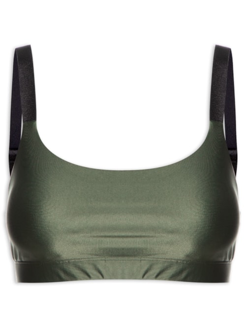 Top Alça Reta Liso – Verde