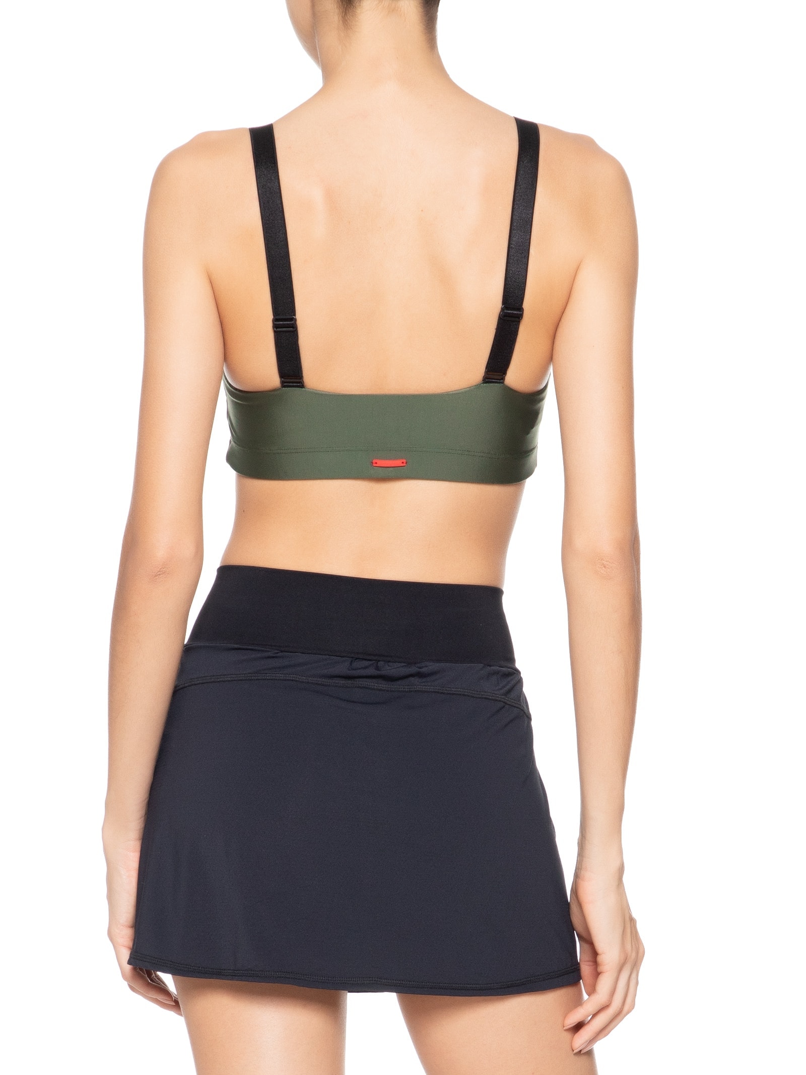 Top Alça Reta Liso Verde Body For Sure