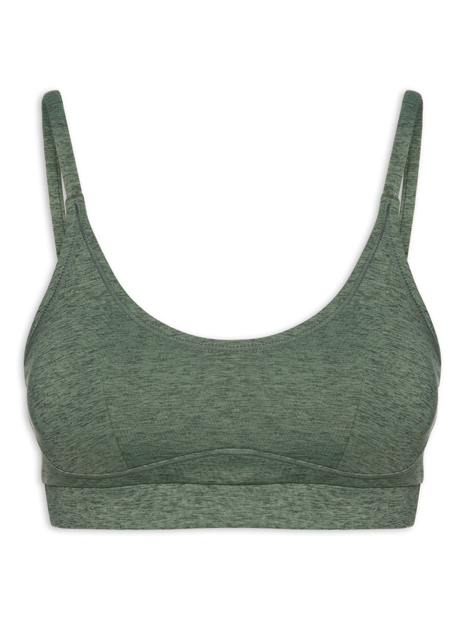 Top Alça Reta Liso Verde Body For Sure