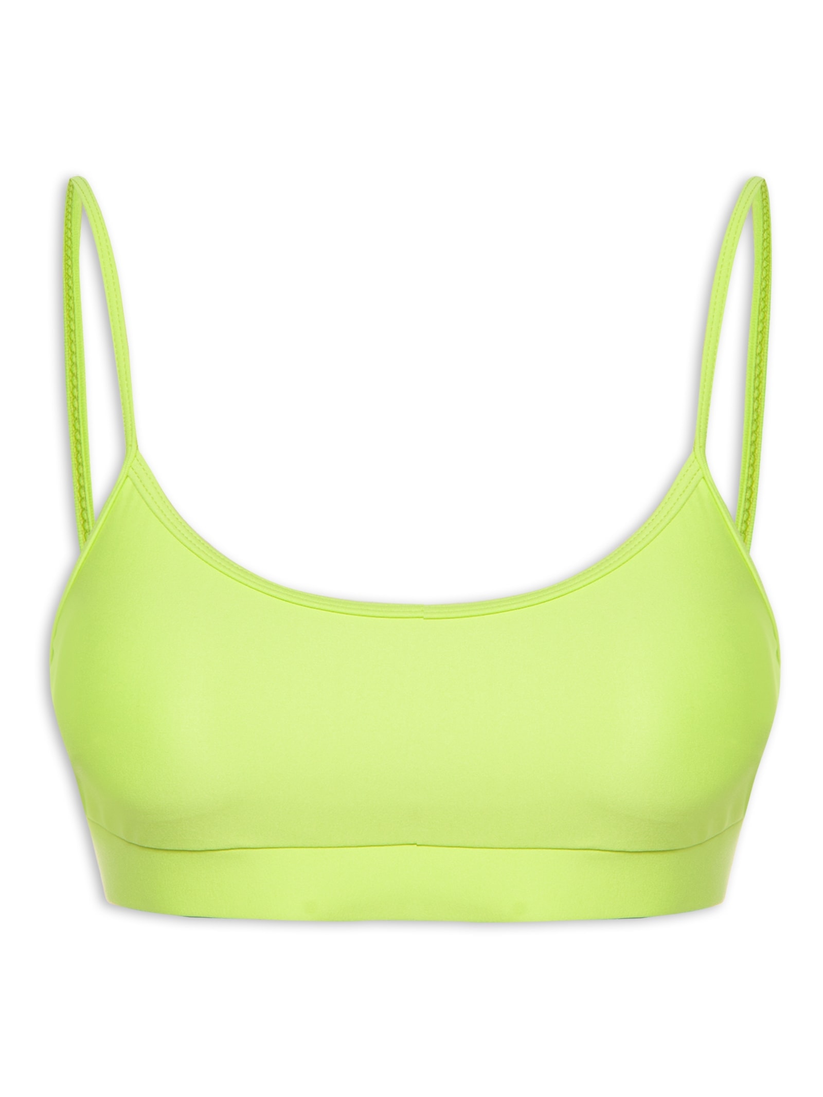 Top Alça Reta Liso Verde Body For Sure