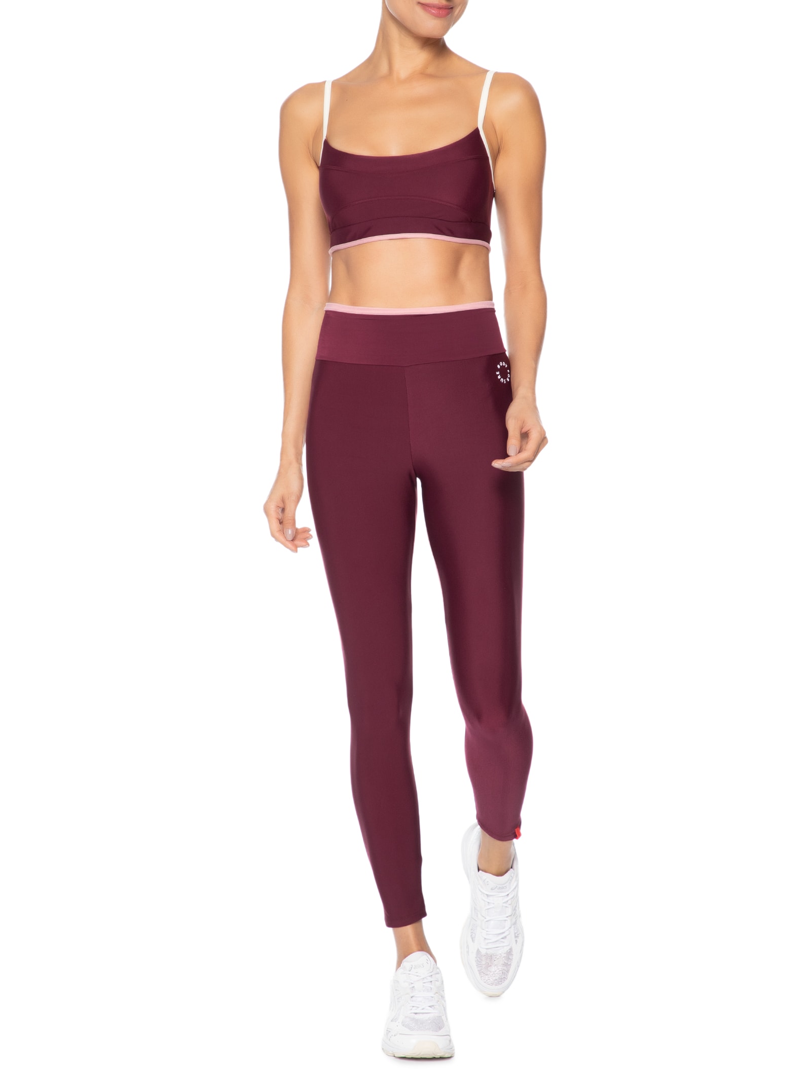 Top Alça Reta Liso Zen Roxo Body For Sure
