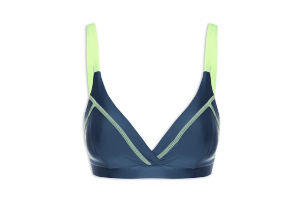 Top Alça Reto Liso - Azul