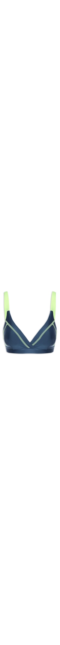Top Alça Reto Liso - Azul