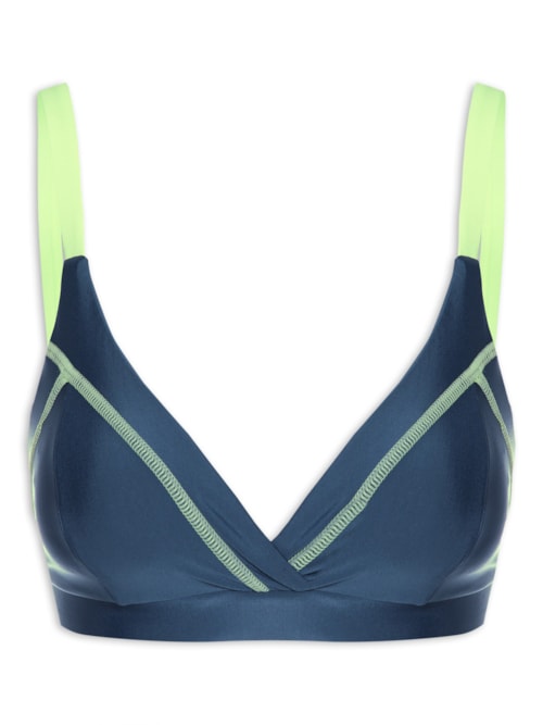 Top Alça Reto Liso – Azul