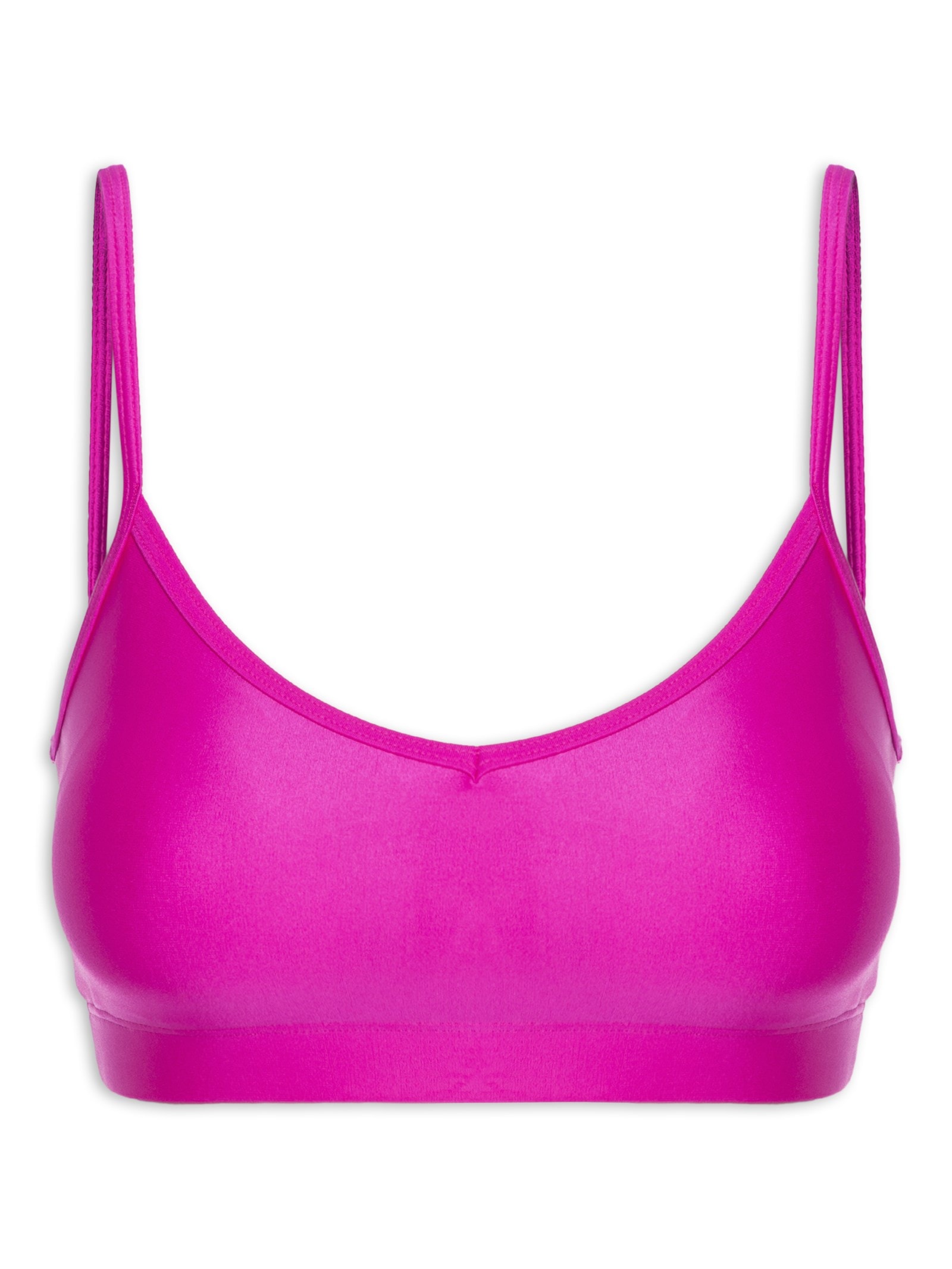 Bdy Rosa Top Alça Reto Liso - Rosa - Body For Sure