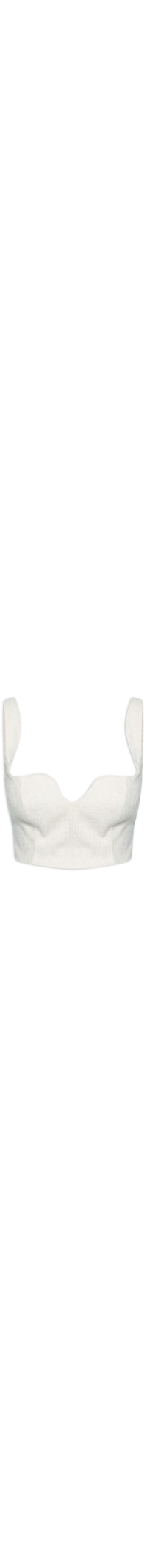 Top Alça Tweed - Off White
