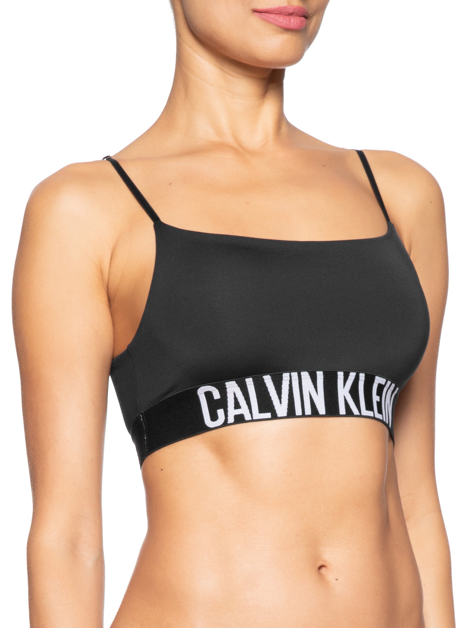 Top Alças Faixa Micro Intense Power Preto Calvin Klein Underwear