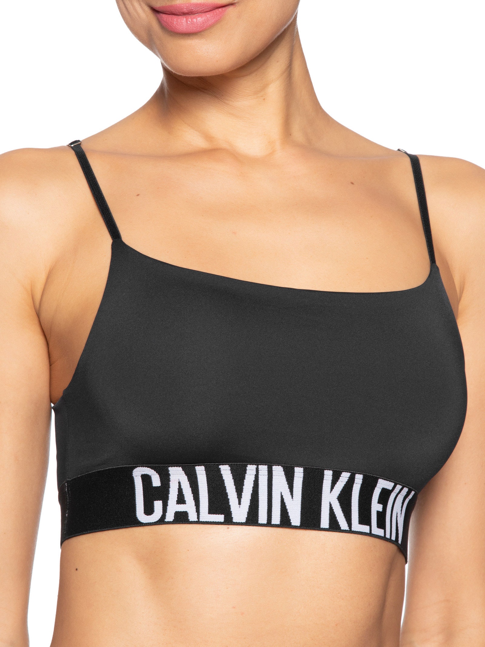 Top Alças Faixa Micro Intense Power Preto Calvin Klein Underwear