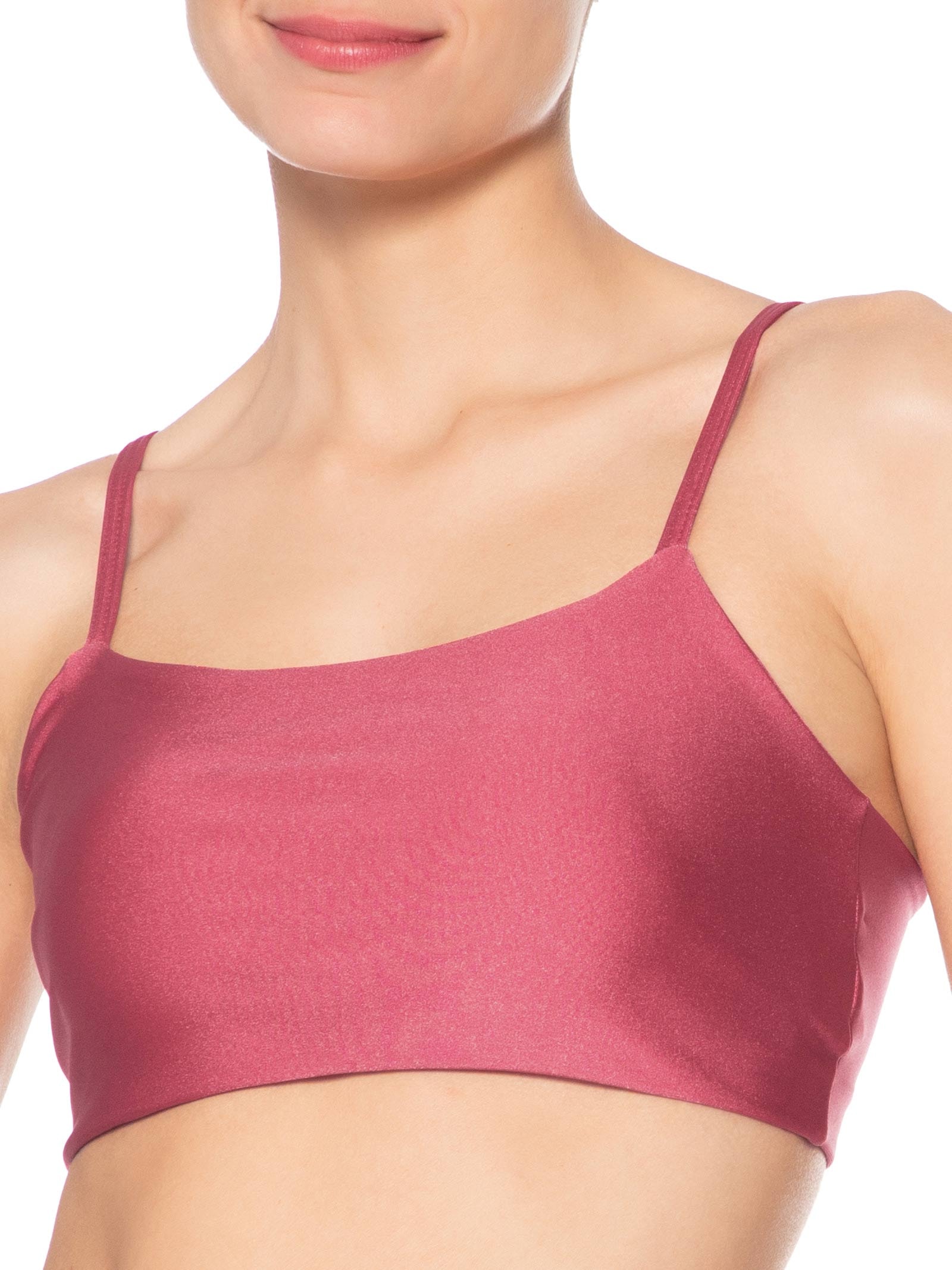 Top Alças Finas Basic Color Rosa Lauf