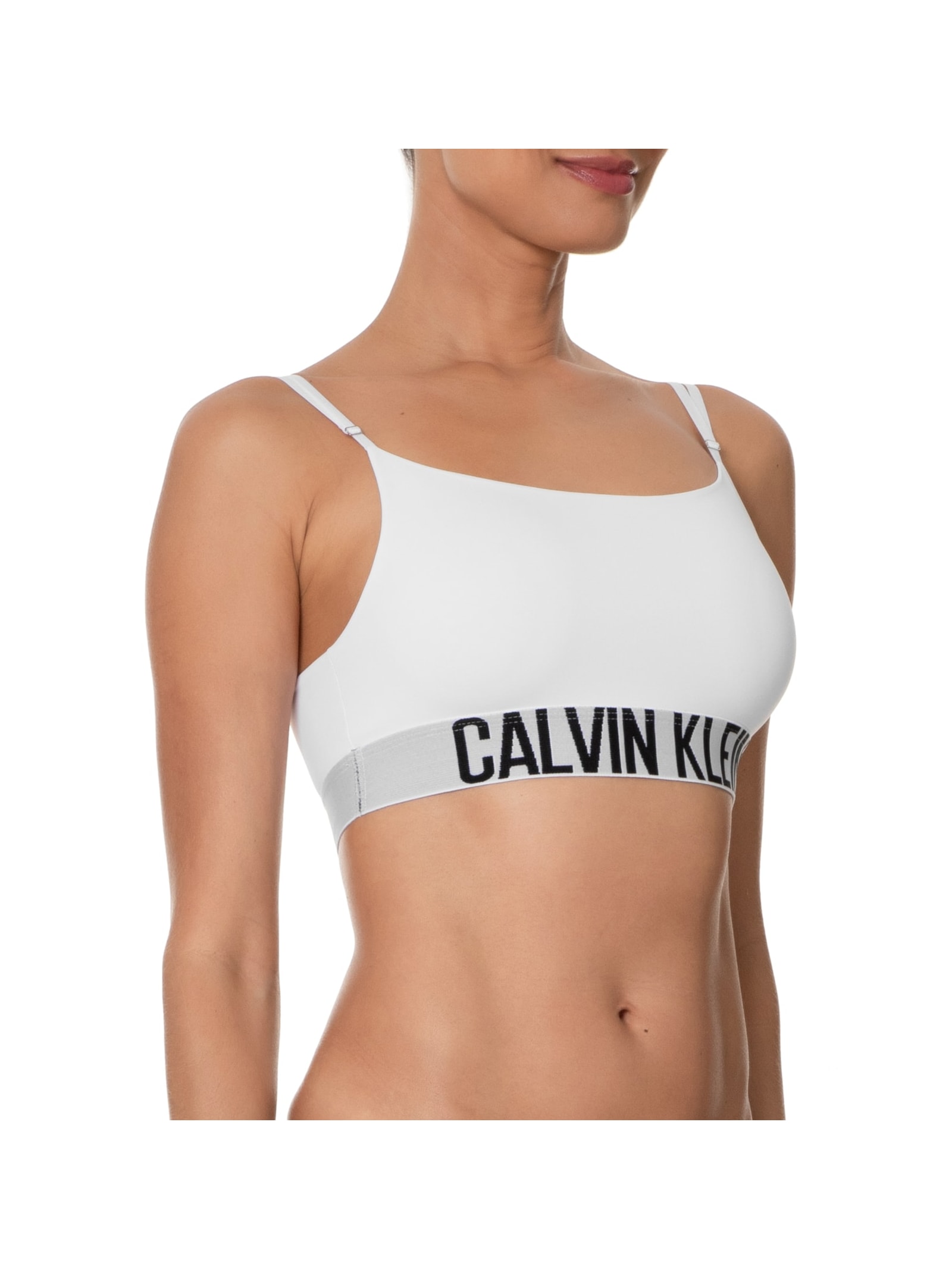 Top Alças Fixas Micro Intense Power Branco  Calvin Klein Underwear