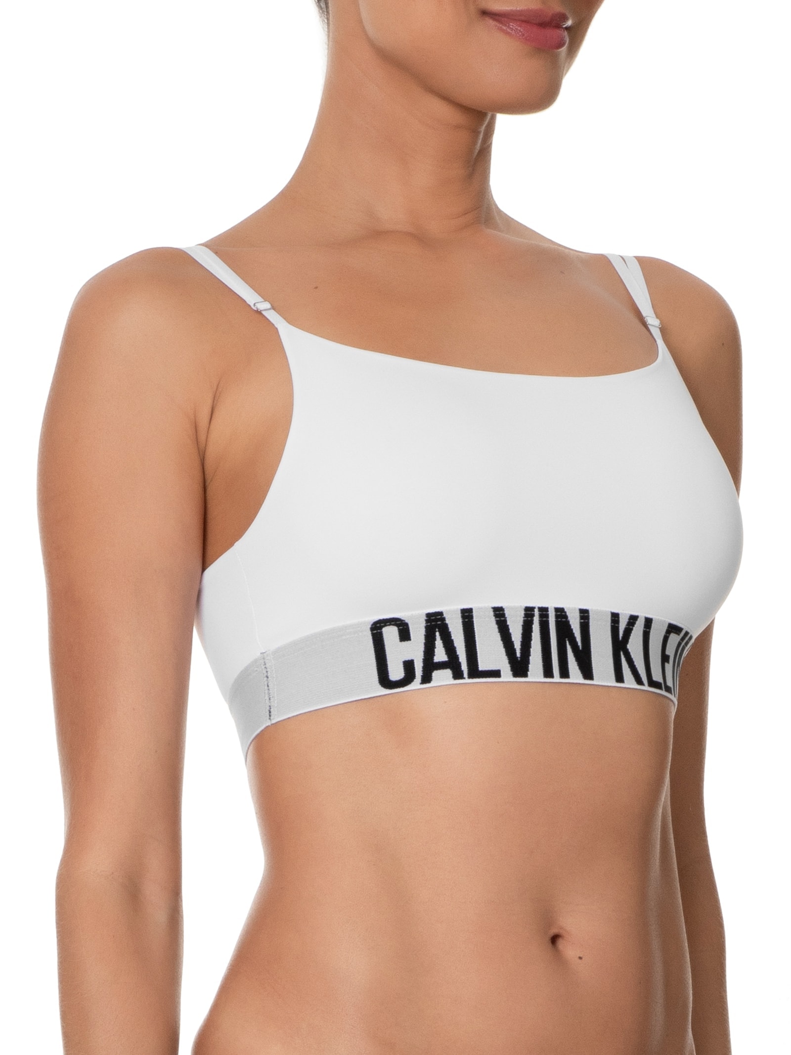Top Alças Fixas Micro Intense Power Branco  Calvin Klein Underwear