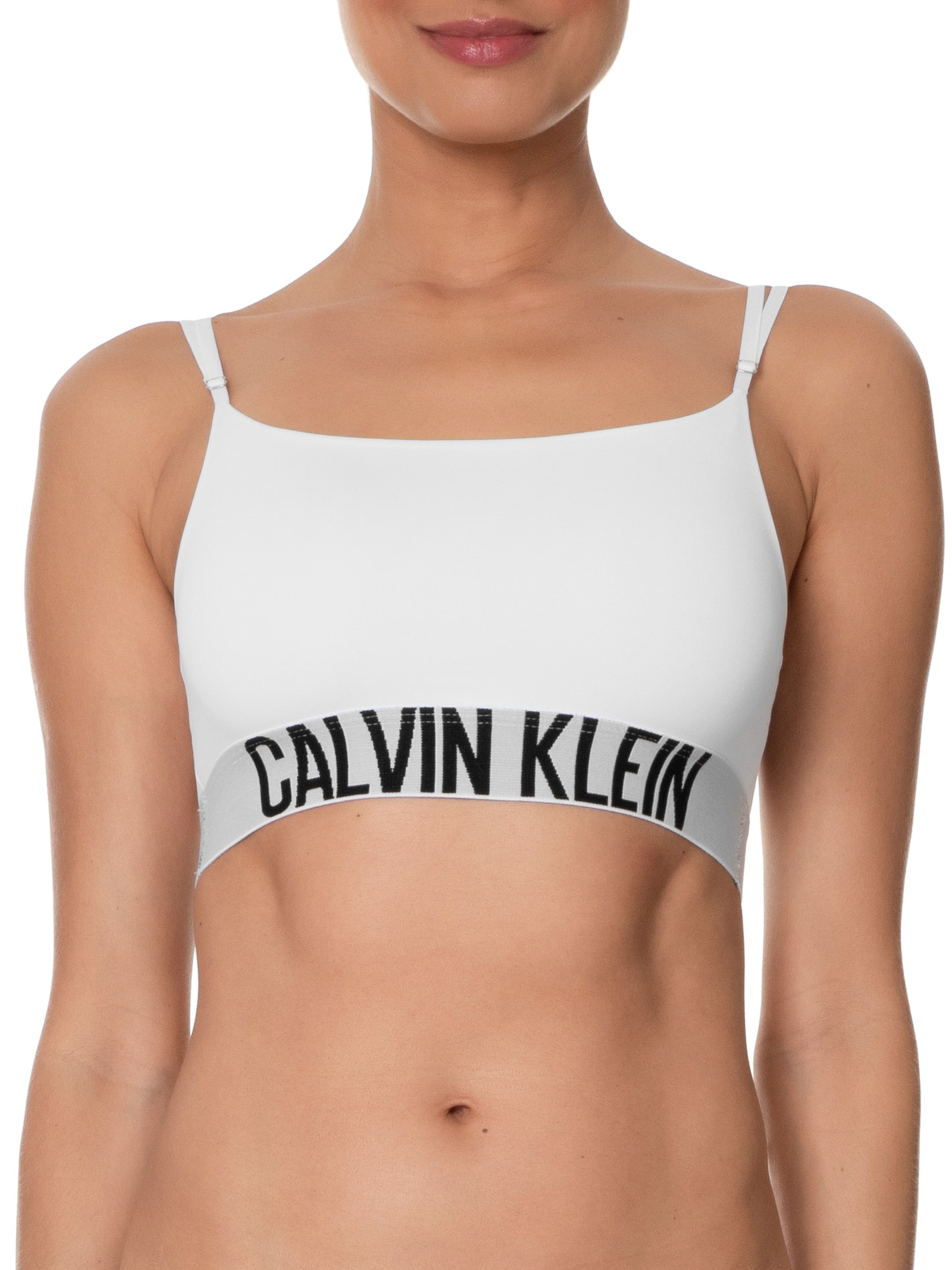 Top Alças Fixas Micro Intense Power Branco  Calvin Klein Underwear