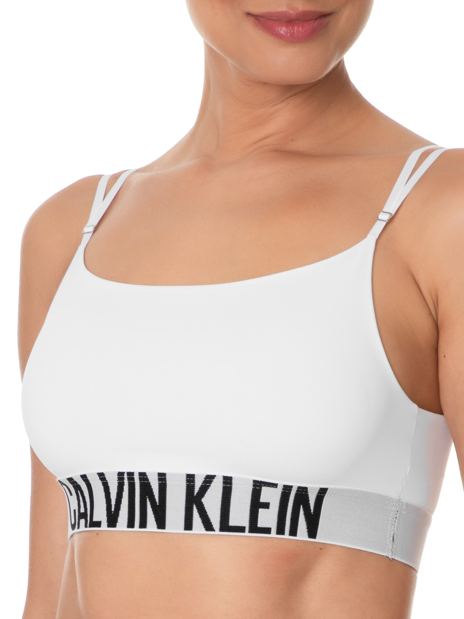 Top Alças Fixas Micro Intense Power Branco  Calvin Klein Underwear
