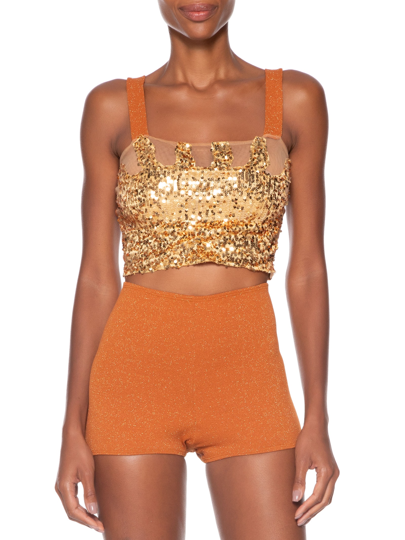 Top Alcione Dourado Carnavália