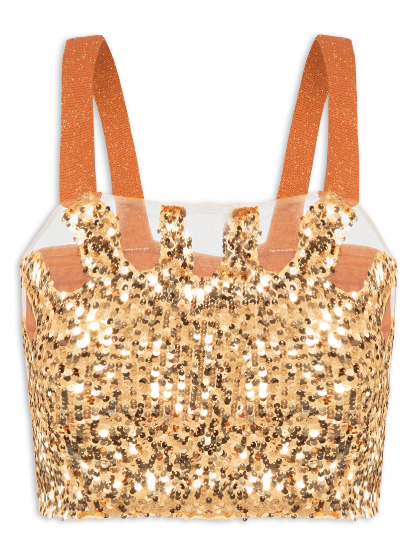 Top Alcione Dourado Carnavália