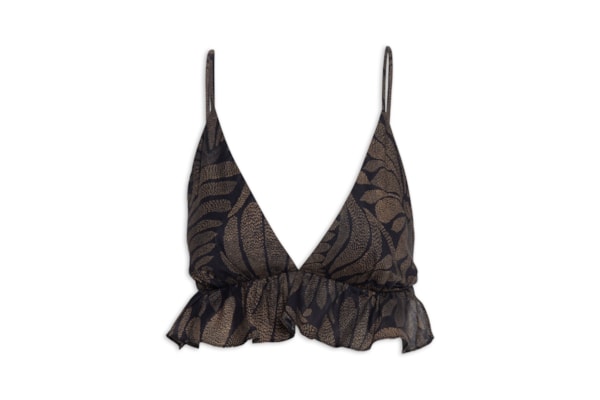 Top Algodão Estampa Bossa - Preto