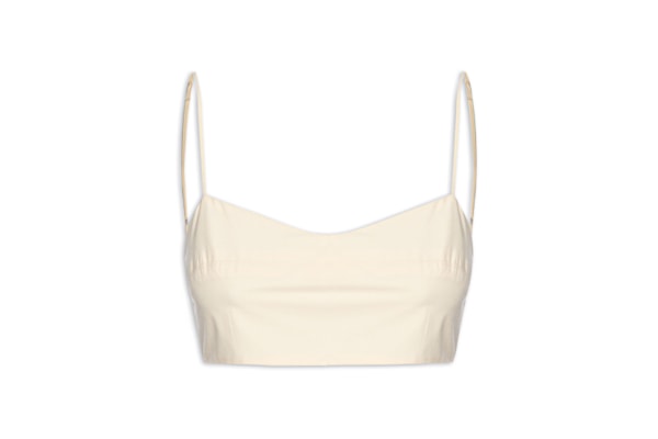 Top Algodão Recorte Busto - Bege