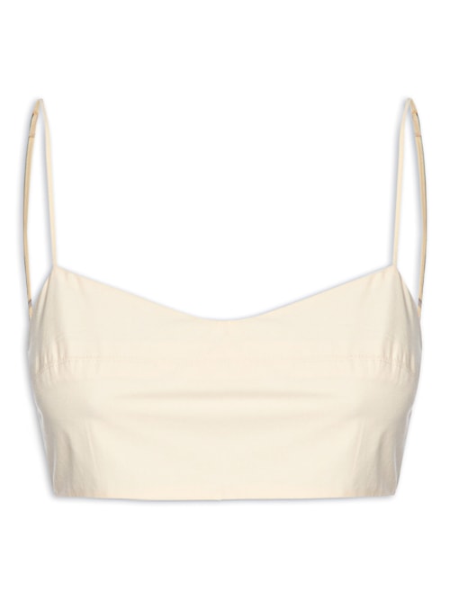 Top Algodão Recorte Busto – Bege