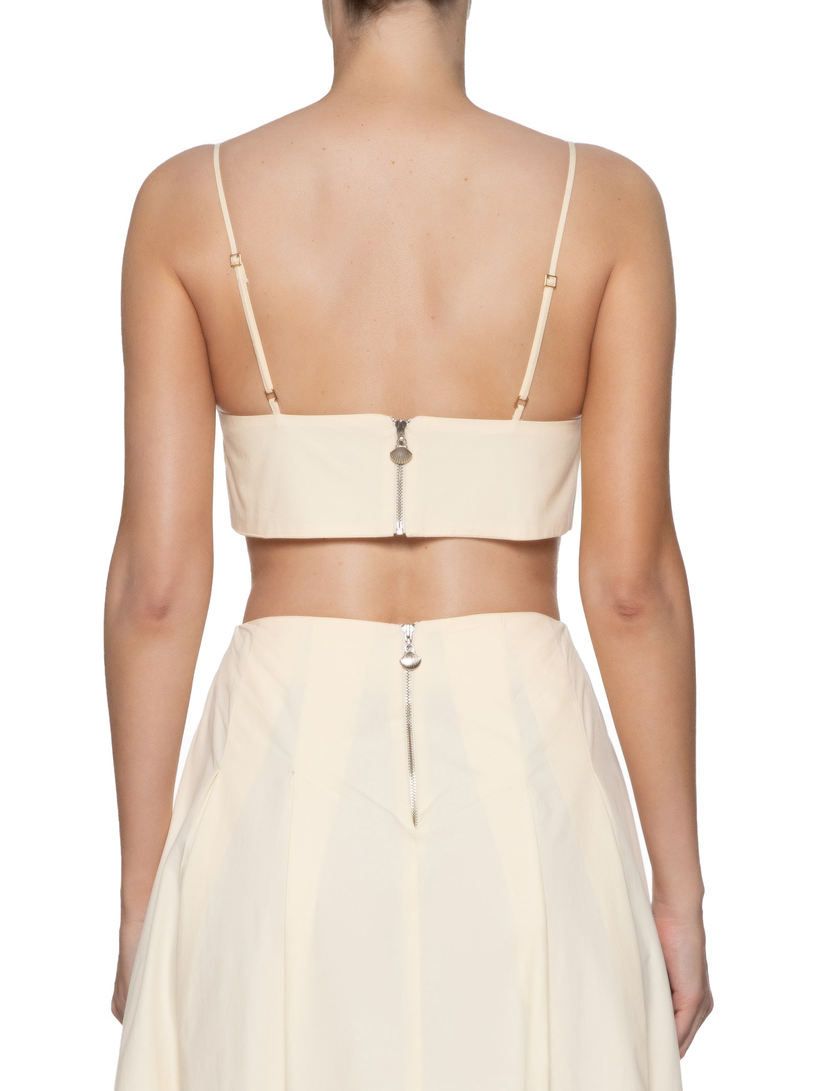 Top Algodão Recorte Busto Bege Dress To