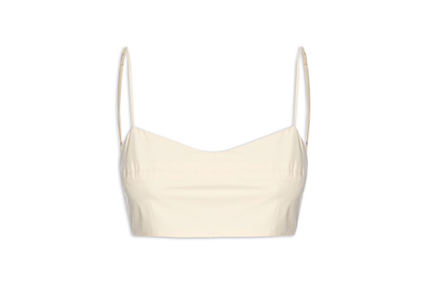 Top Algodão Recorte Busto - Bege