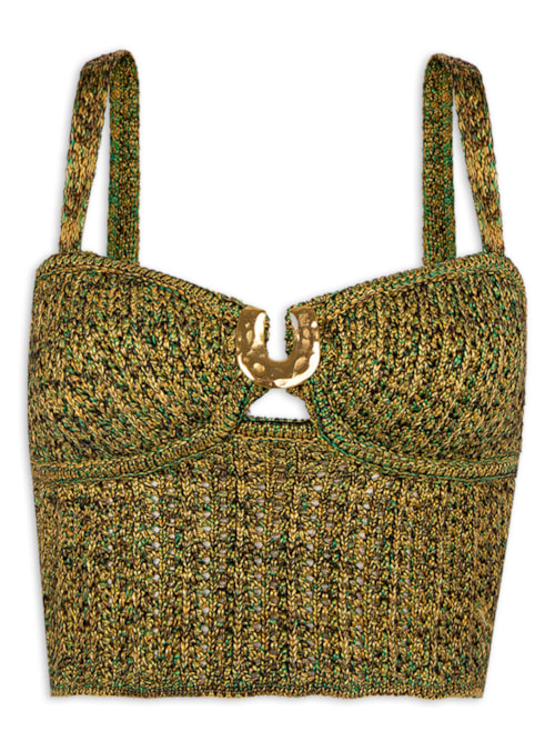 Top Aria Tricot - Verde