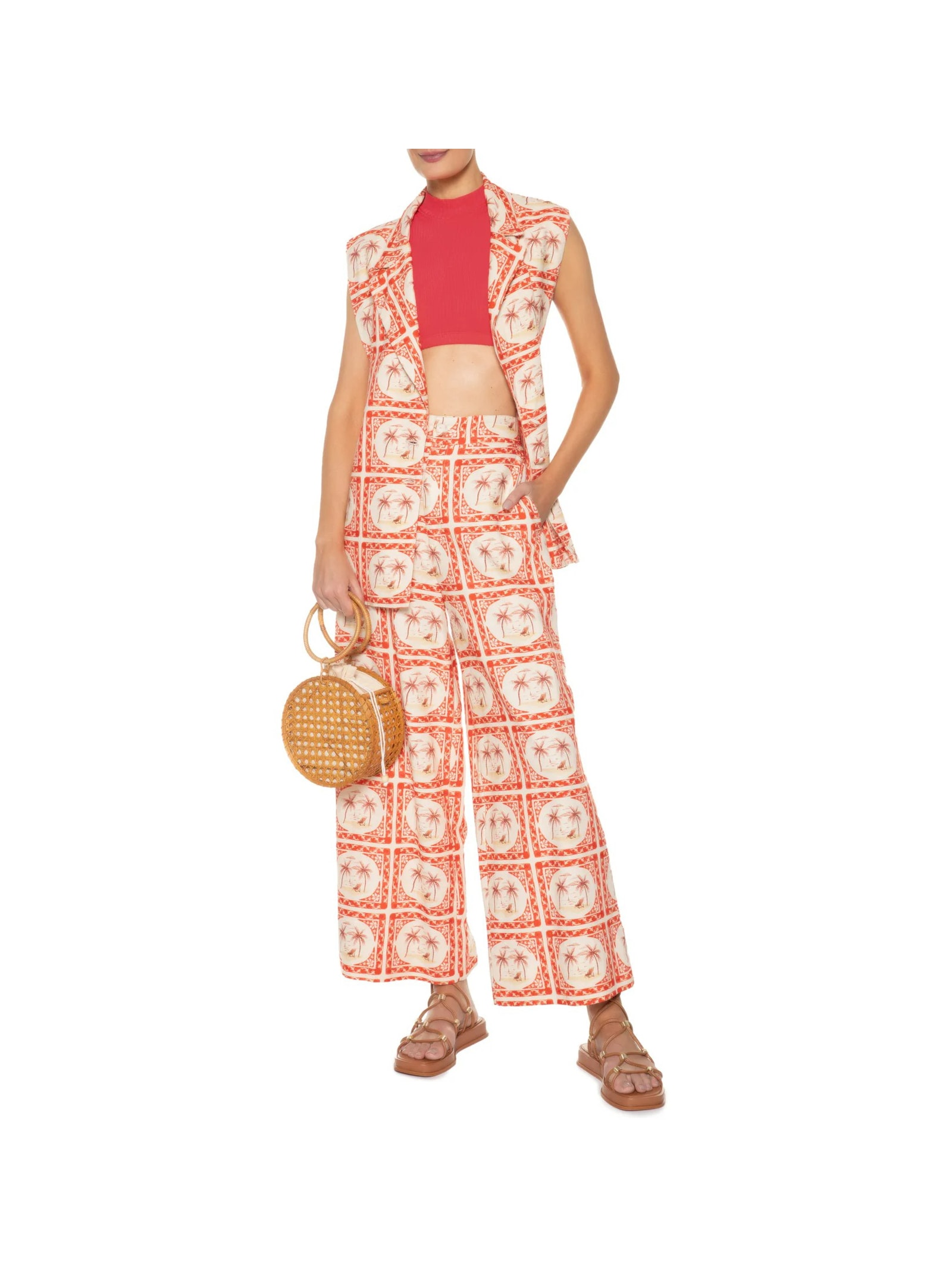 Top Aro Golinha Rib Vermelho Farm