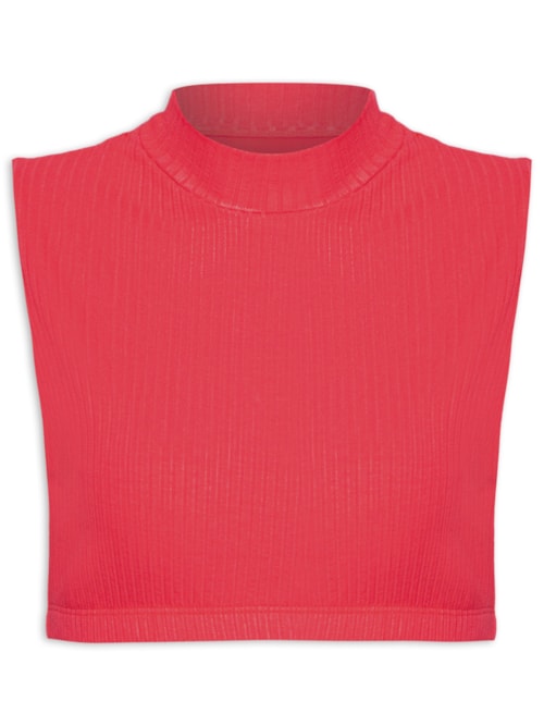 Top Aro Golinha Rib - Vermelho