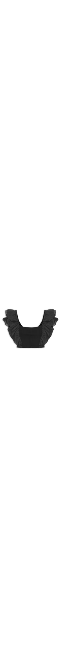 Top Babado Duplo - Preto