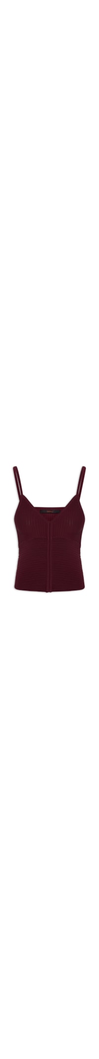 Top Básico Canelado Tricot Bordo - Vinho