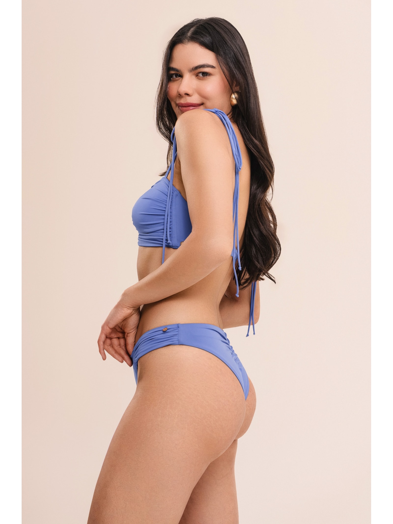 top biquíni bandeau com lacinhos bio artemis lazuli Suntime