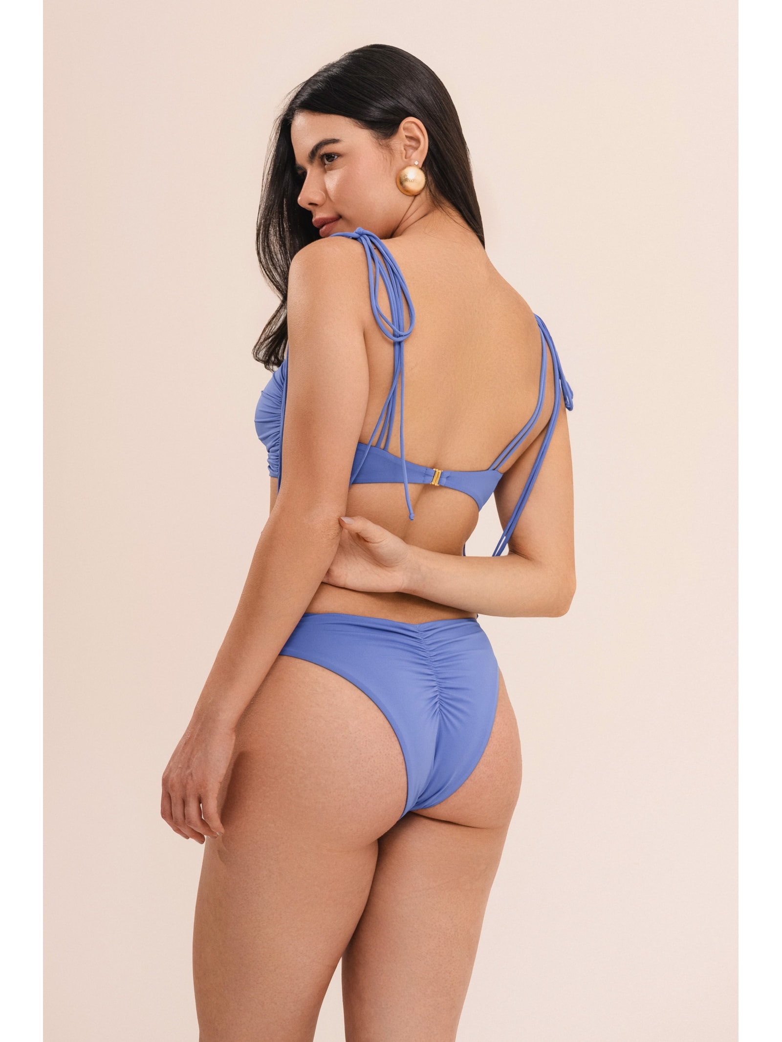 top biquíni bandeau com lacinhos bio artemis lazuli Suntime