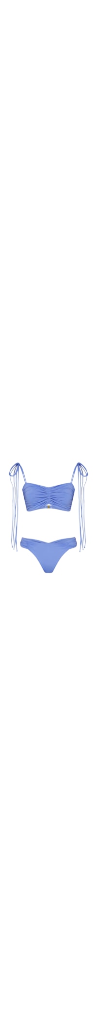 top biquíni bandeau com lacinhos bio artemis lazuli