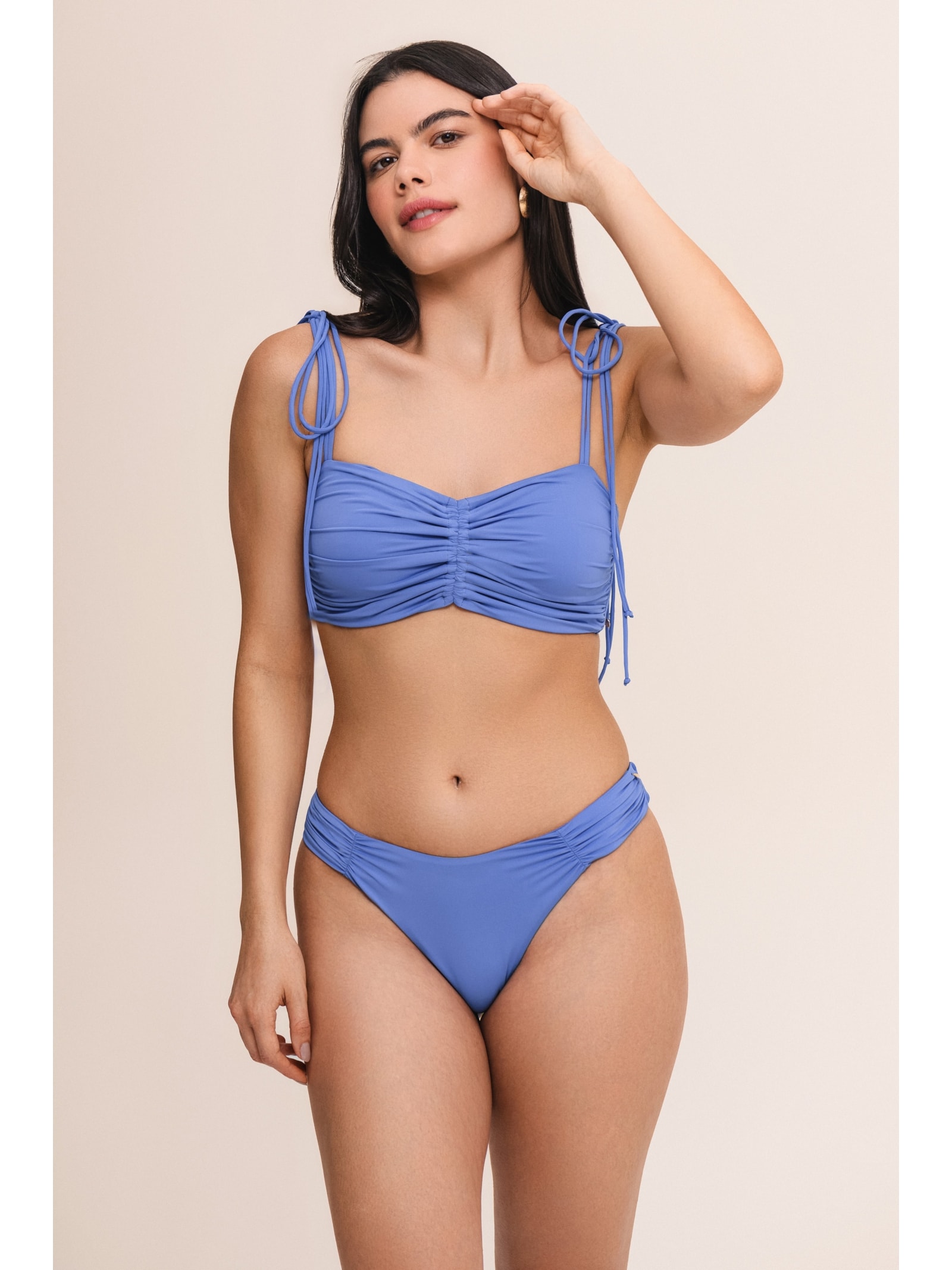 top biquíni bandeau com lacinhos bio artemis lazuli Suntime
