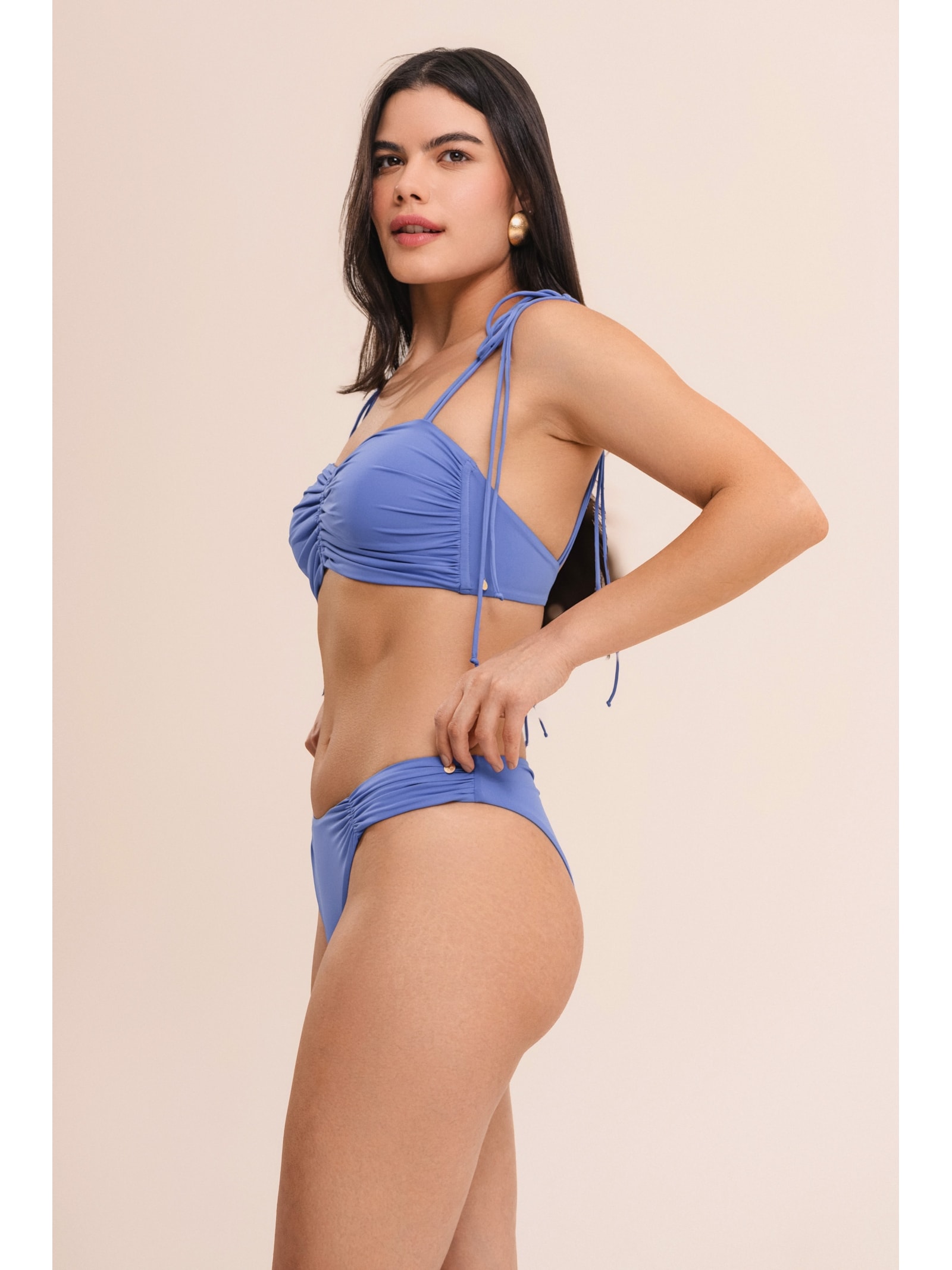 top biquíni bandeau com lacinhos bio artemis lazuli Suntime