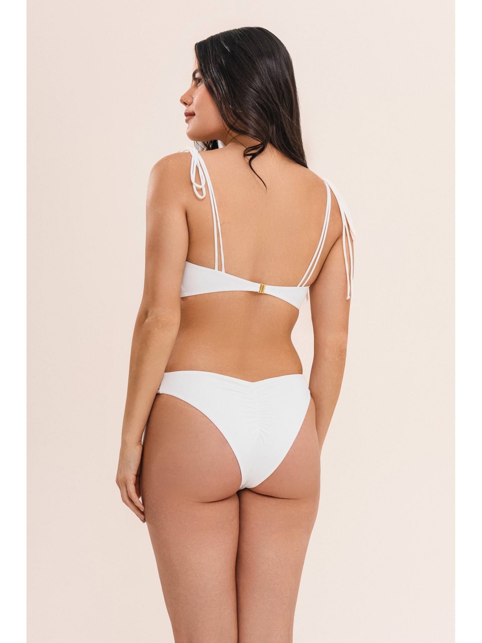 top biquíni bandeau com lacinhos bio artemis off white Suntime