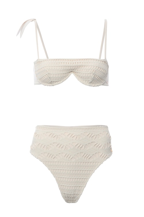 top biquíni Com Aro Magnólia Off White