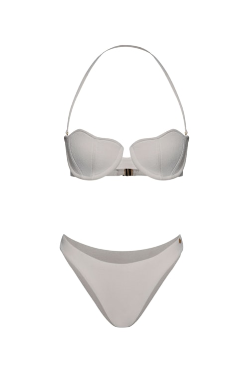 top biquíni Conchas – Off White