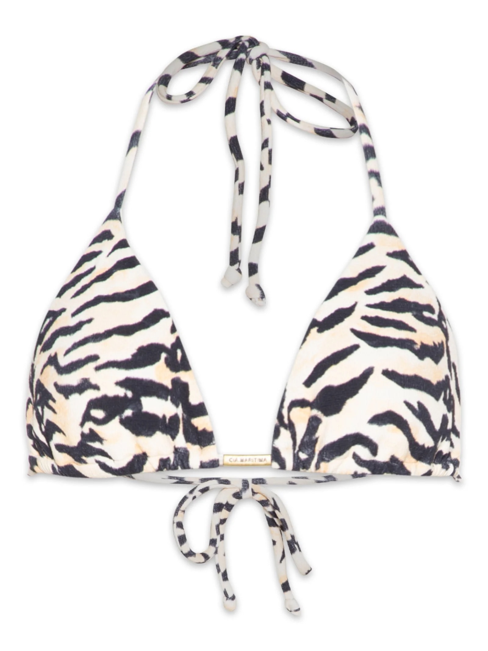 Top Biquíni Cortininha Bali Animal Print Cia Marítima