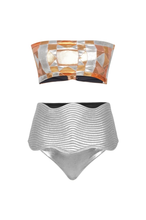 top biquíni Faixa Greenkini Solaris – Dourado