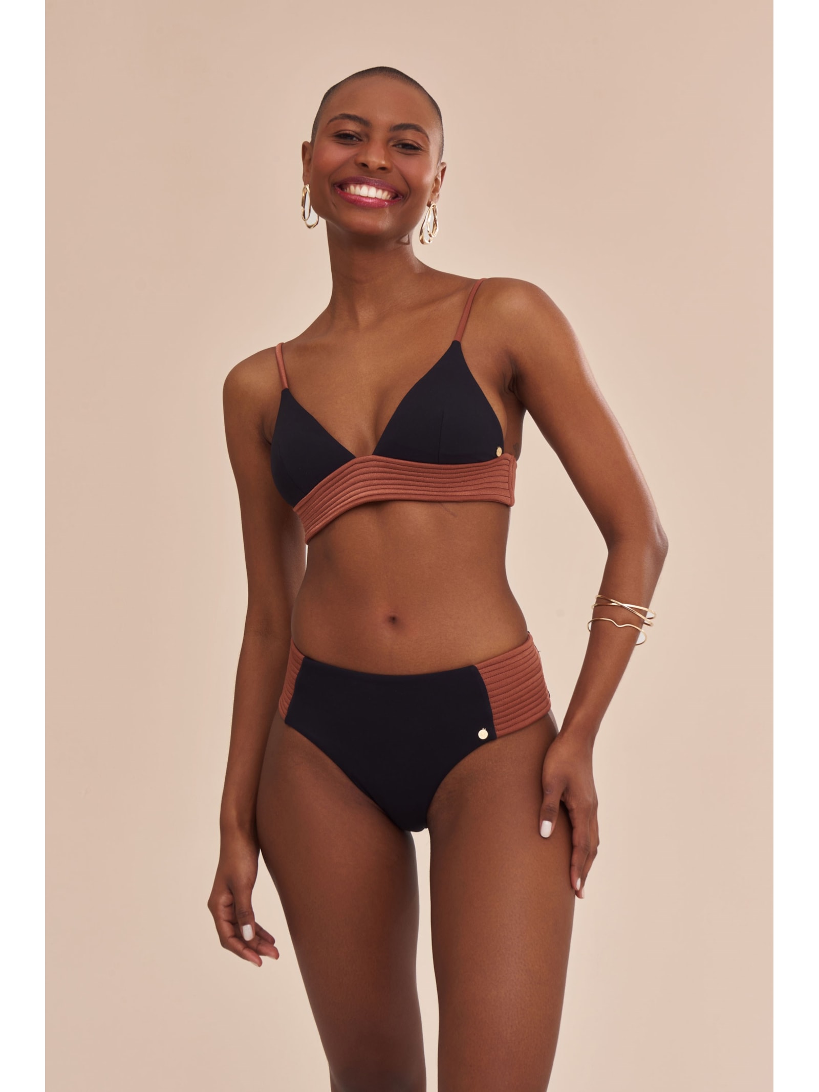 top biquíni Falésias Fabi Preto Suntime