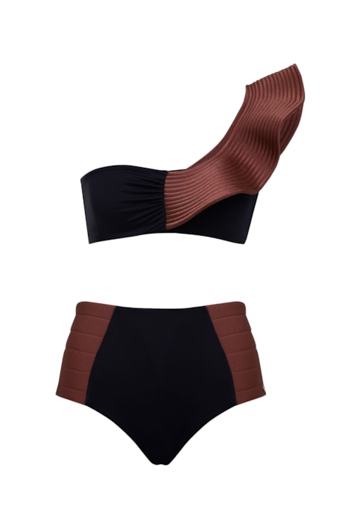 top biquíni Falésias Paula Preto