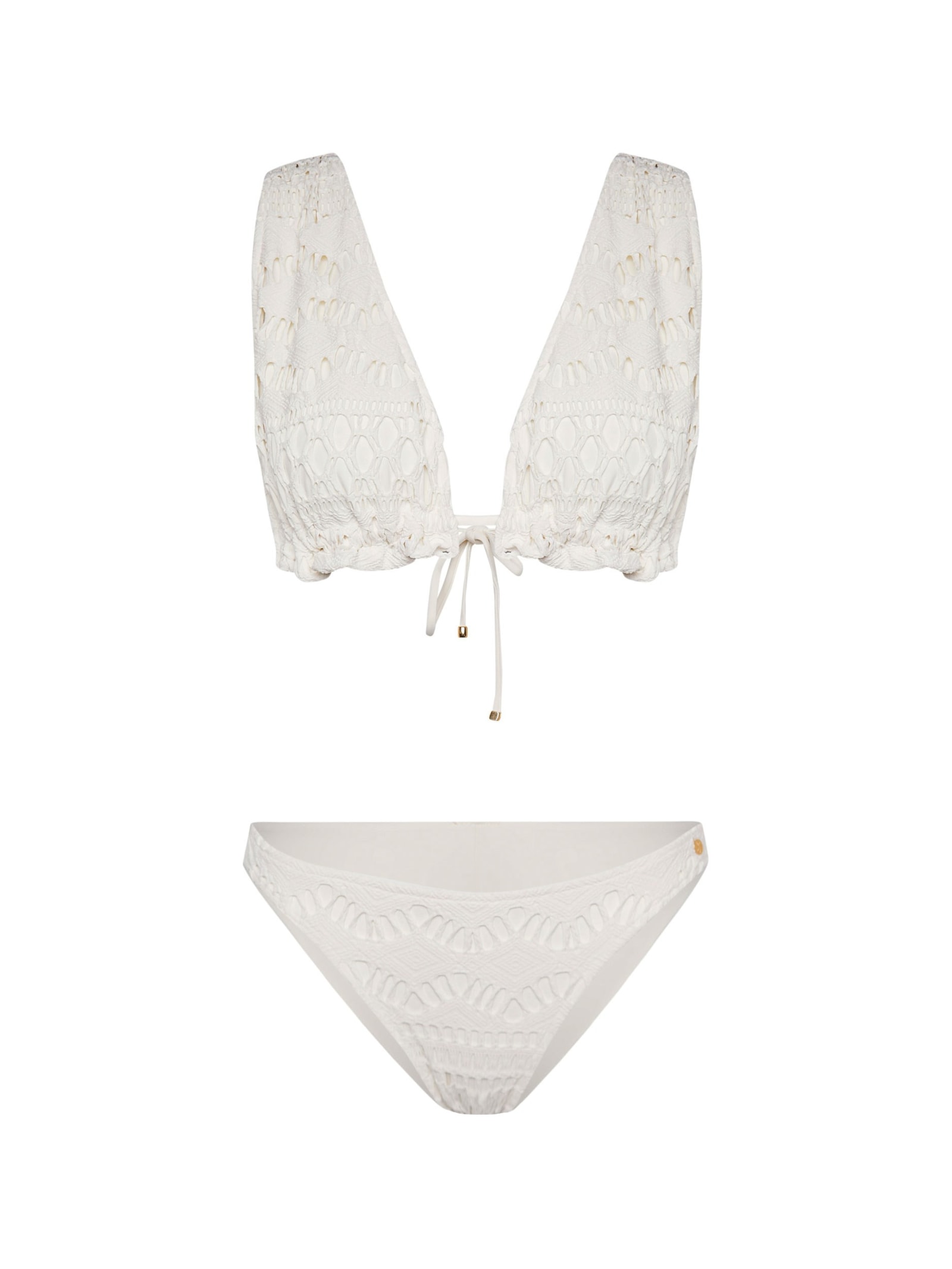top biquíni Halter Magnólia Off White Suntime