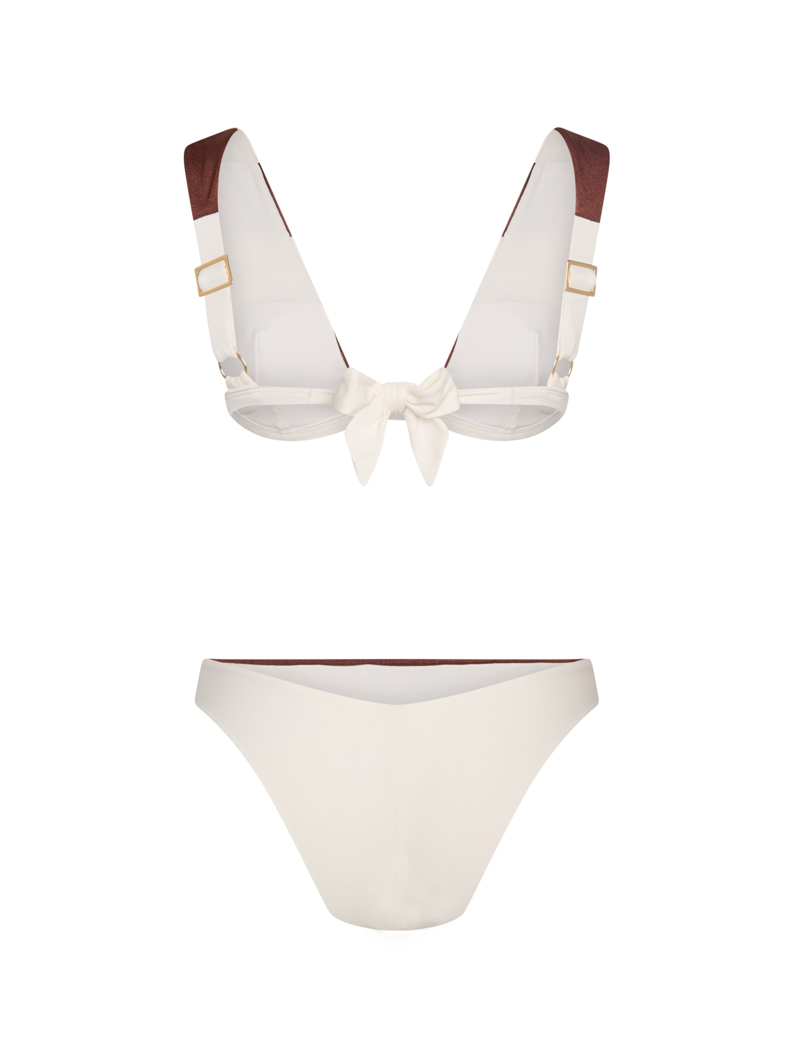 top biquíni Halter Marinière Cappuccino Suntime