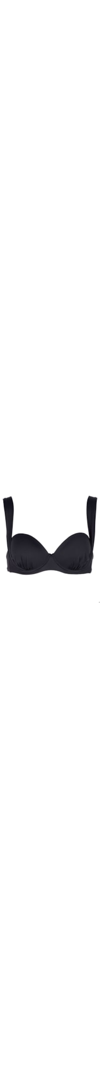 Top Biquíni Push Up Levemente Almofadado Indonesia - Preto
