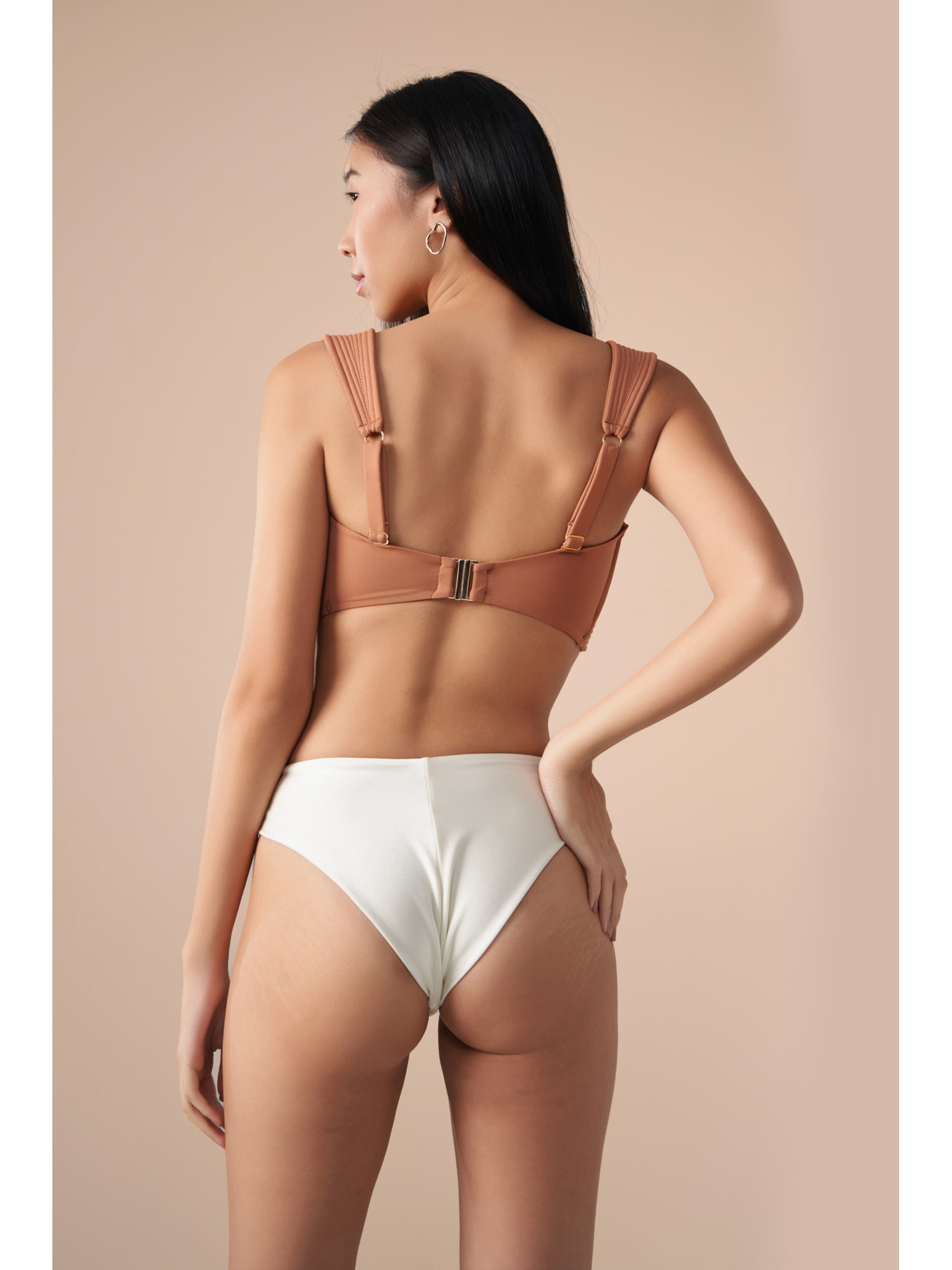 top biquíni Reto V Contour Caramelo Suntime