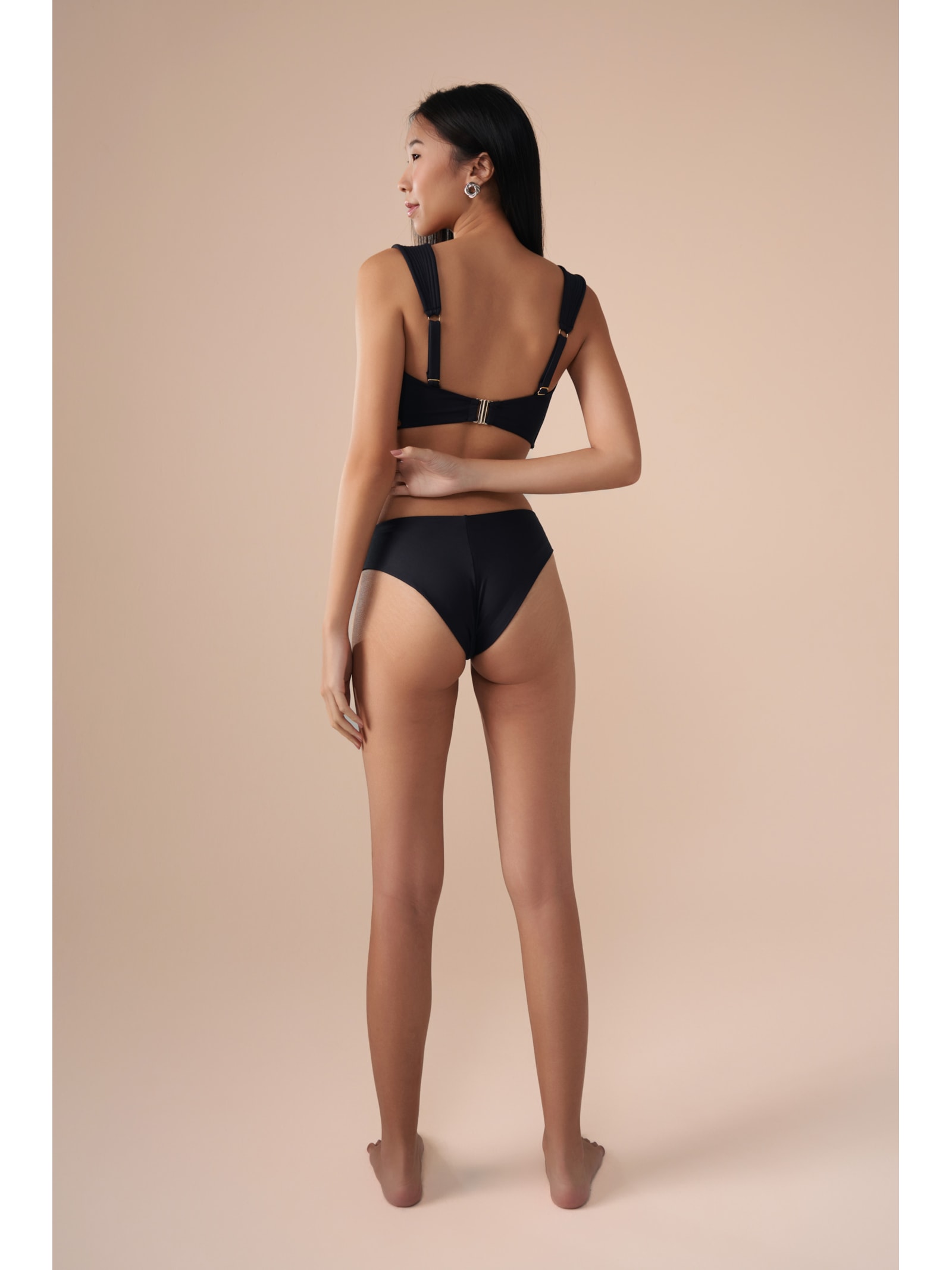 top biquíni Reto V Contour Preto Suntime