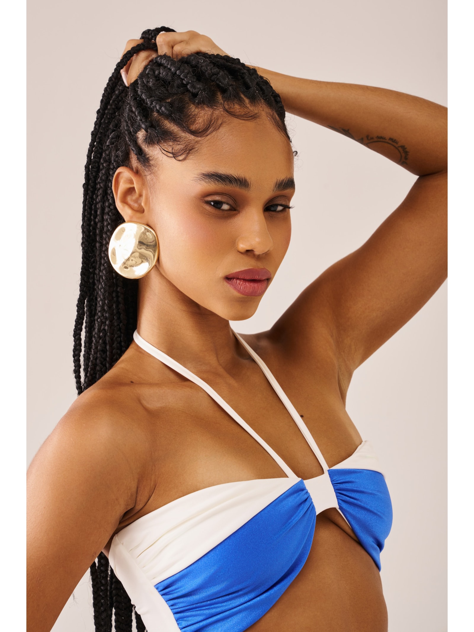 top biquíni Strapless Marinière Azul Suntime