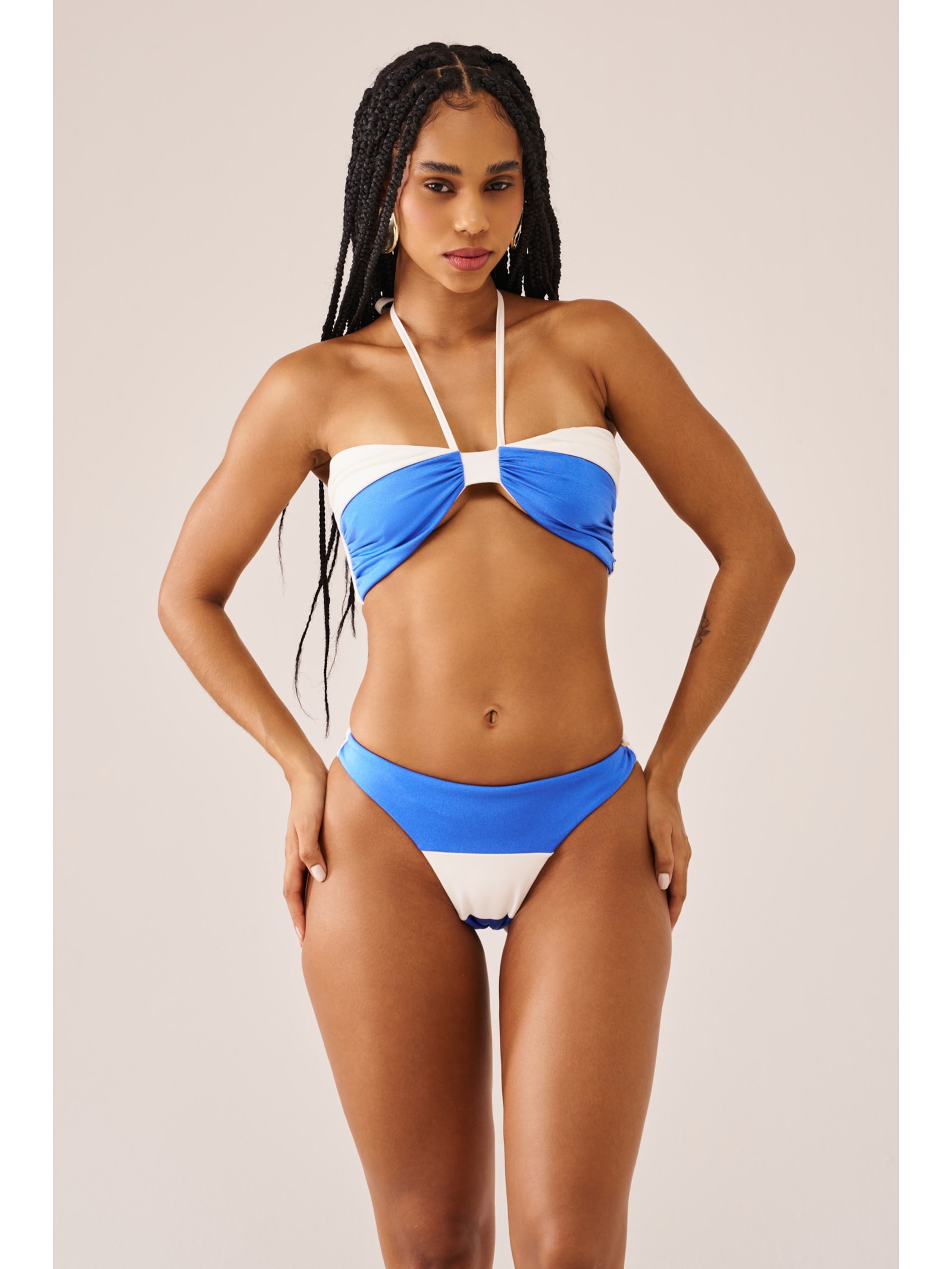 top biquíni Strapless Marinière Azul Suntime