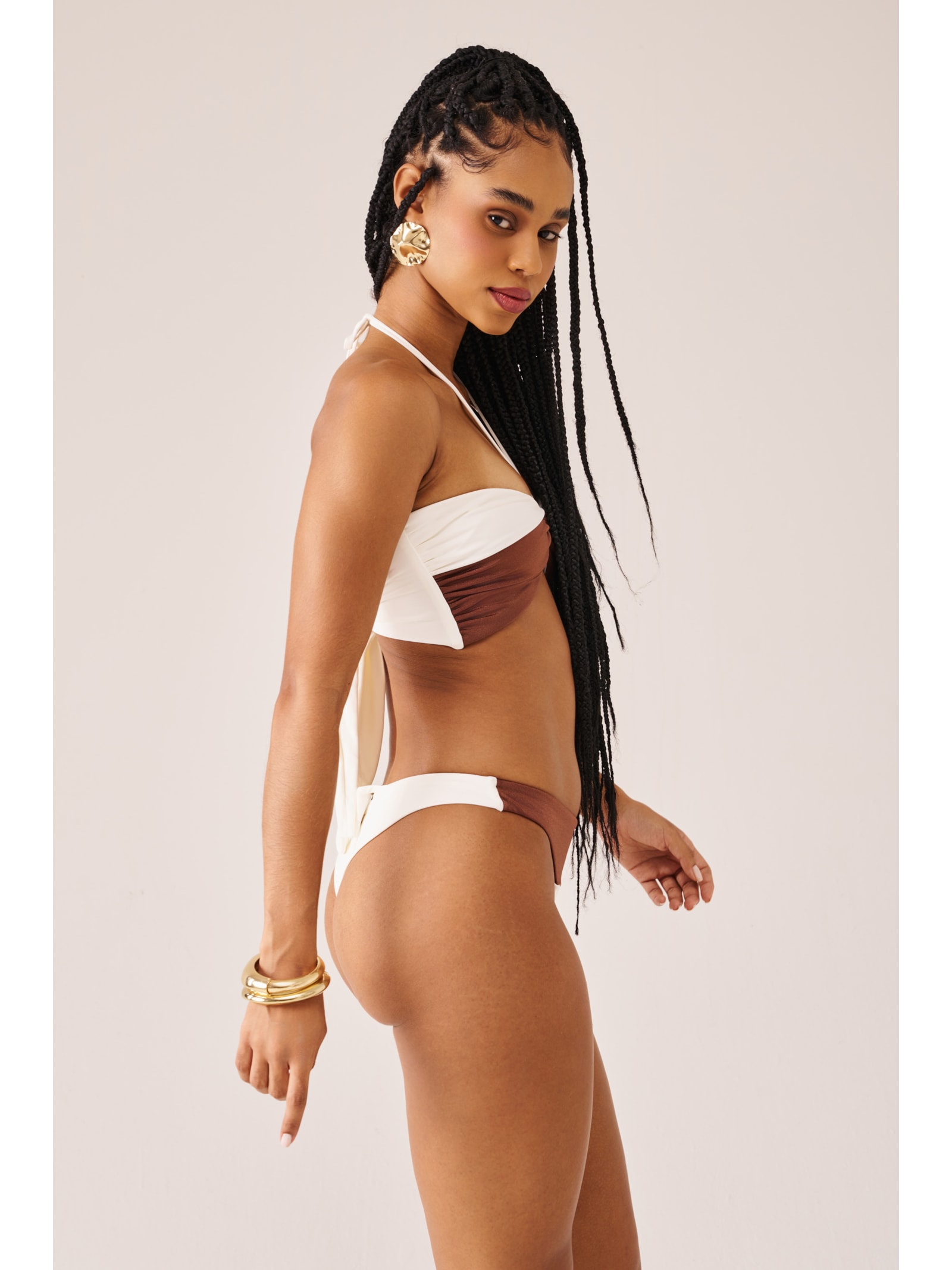 top biquíni Strapless Marinière Cappuccino Suntime