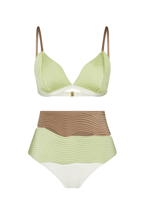 top biquíni triângulo maat pistache